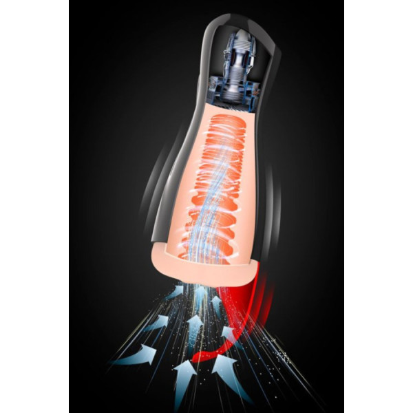 Masturbateur luxe 3D sensitive avec stimulateur de périnée 